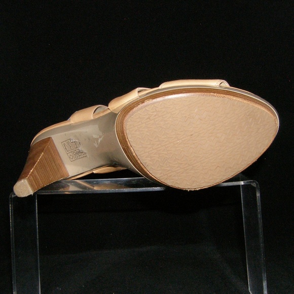 Michael Kors Carla beige leather platform heel 11M - Picture 3 of 8